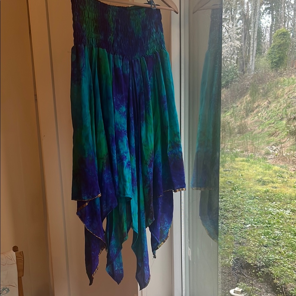 100% Silk Tie-Dye Women's Skirt